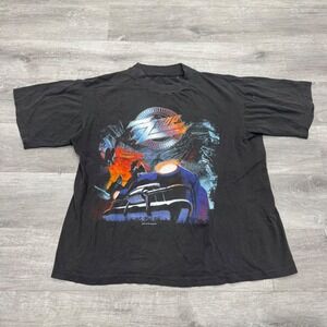 Vintage 1990 ZZ Top Recycler World Tour T-Shirt Black Rock Band Concert Tee